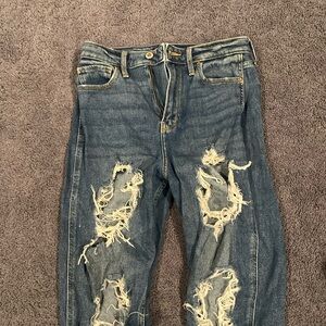 Hollister ultra high rise mom jeans 25